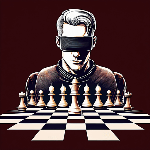Blindfolded Chess Player Logo